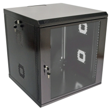 Шафа акрілове скло, чорна 19"12U, 600х500х640 мм