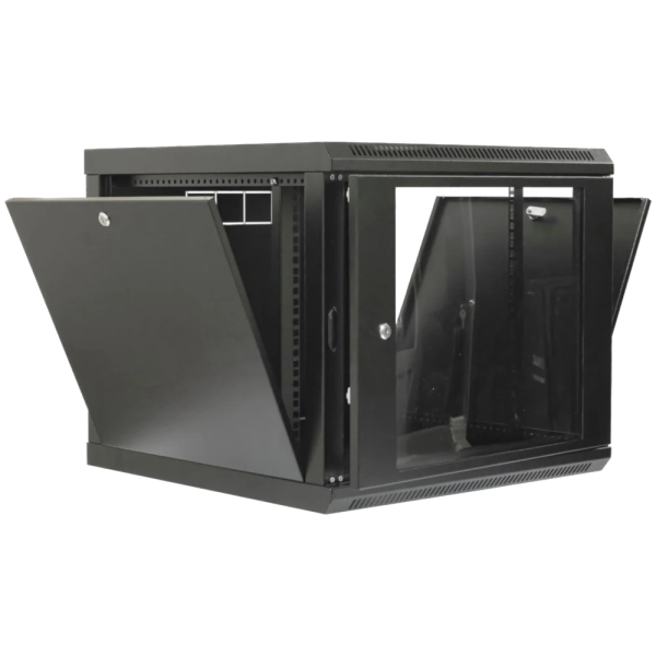 Шафа 19" 9U 600x600x507мм акрилове скло чорна
