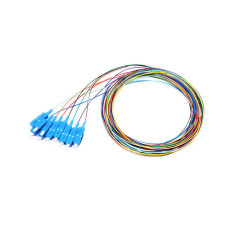 Набір кольорових пігтейлів LC / UPC 1.5 m, MM (OM3), Easy strip, для 8 віл. (Bl, Or, Gn, Br, Wh, Gr, Rd, Bk)