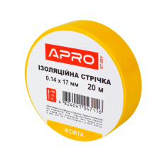 Iзоляцiйна стрiчка жовта  APRO 0.14х17 мм 20 м