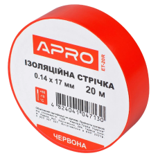 Iзоляцiйна стрiчка червона APRO 0.14х17 мм 20 м