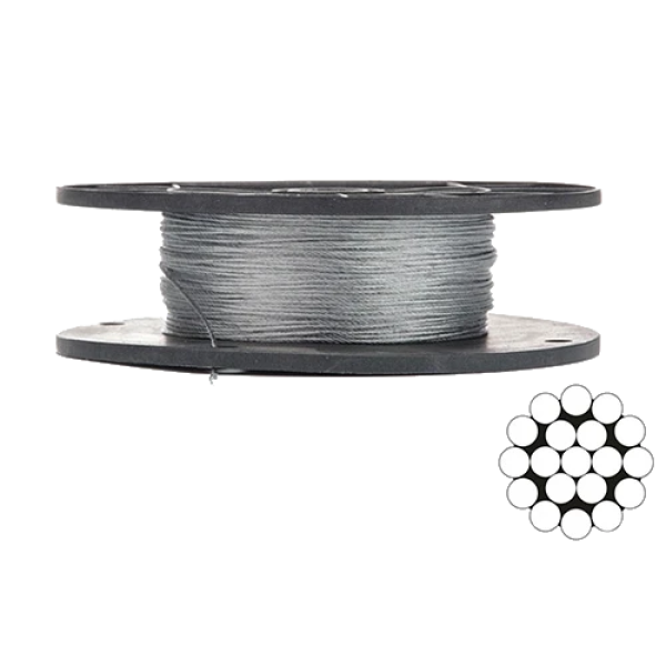 Трос оцинкований APRO 1мм DIN 3053 (1x19) бухта 200м