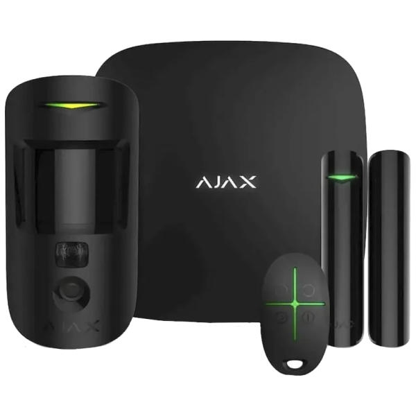 Комплект Ajax StarterKit Cam HDR (8EU) UA black охоронної сигналізації