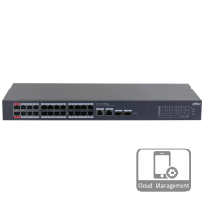 Комутатор 24 порти керований Dahua DH-CS4226-24ET-375 PoE