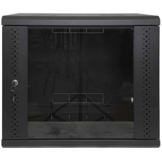 Шафа EServer 9U 600х500х503 скло, чорна