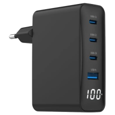 Зарядний пристрій Gembird TA-UC-PDQC100LCD-01-BK PD 100W
