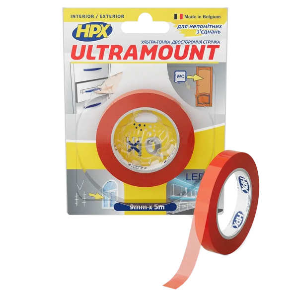 Стрічка двохстороння HPX UM0905 ULTRA MOUNT 9мм х 5м