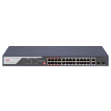 Комутатор 24 порти некерований Hikvision DS-3E0326P-E(C) PoE