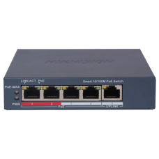 Комутатор 4 порти керований Hikvision DS-3E1105P-EI/V2 POE