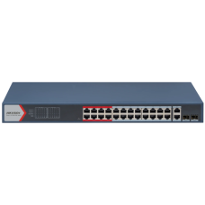 Комутатор 24 порти керований Hikvision DS-3E1326P-EI(B) POE