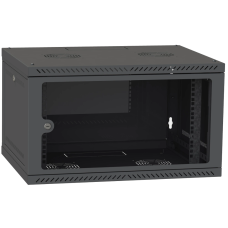 Шафа телекомунікаційна двері скло (чорна) IPCOM 6U 600x450