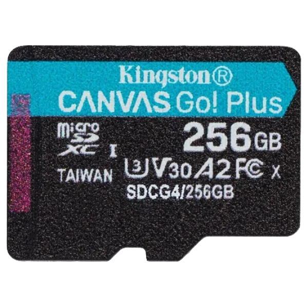 Модуль флеш-пам'яті KINGSTON 256GB microSDXC Canvas Go Plus Gen4 200R