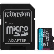 Модуль флеш-пам'яті Kingston 256GB microSDXC Canvas Go Plus Gen4 A2 U3 V30 Card + Adapter