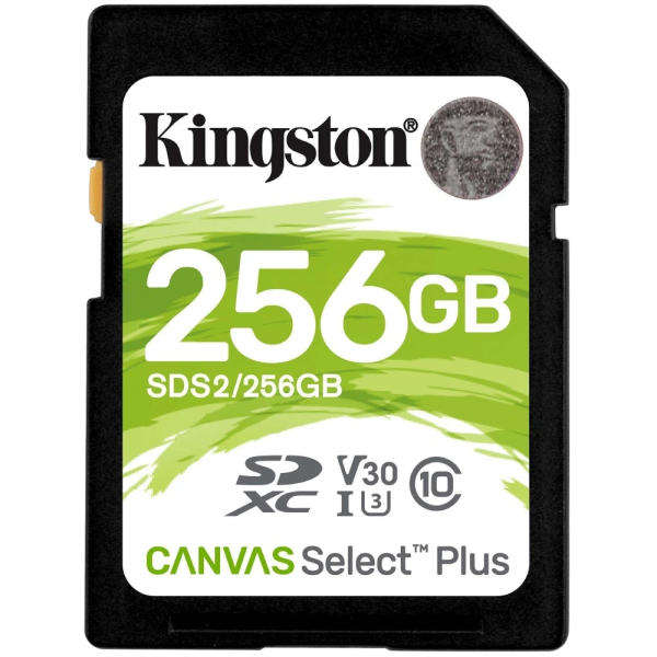 Карта пам'яті SDXC Kingston Canvas Select Plus 256Гб 100R C10 UHS-I U3 V30