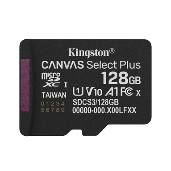 Карта пам'яті Kingston microSD128GB C10 UHS-I A1 V10 R150MB/s