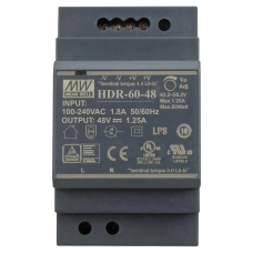 Блок живлення Mean Well HDR-60-48 48B 1.25А для монтажа на DIN рейку