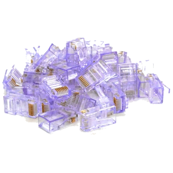 Конектор Merlion RJ-45 8P8C UTP Cat-5 (100 шт/уп.) Q100 Violet