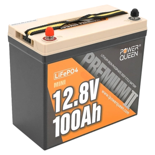 Аккумуляторна батарея Power Queen LiFePO4 12.8В 100А•г Mini 1280Вт•г