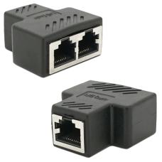 З'єднувач екранований RJ45 8P8C мама / 2x мама Q100