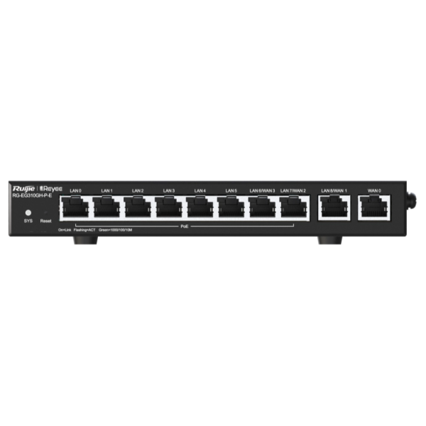 Маршрутизатор Ruijie Reyee RG-EG310GH-P-E 10-портовий PoE з хмарним керуванням