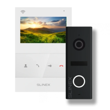 Комплект видеодомофон + панель вызова Slinex SQ-04N Cloud white + ML-17HD black