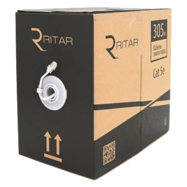 Кабель для внутрішнiх робіт КПВ UTP 4*2*0.5 ССА cat 5E 305 м